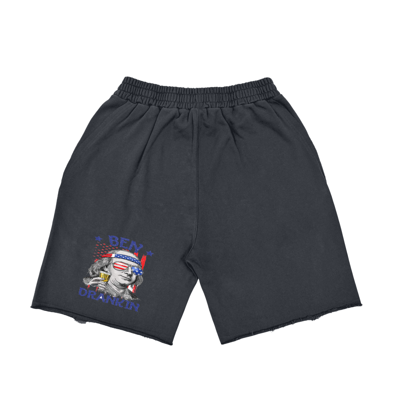 Vintage Washed Tiger Stripes Short Pants