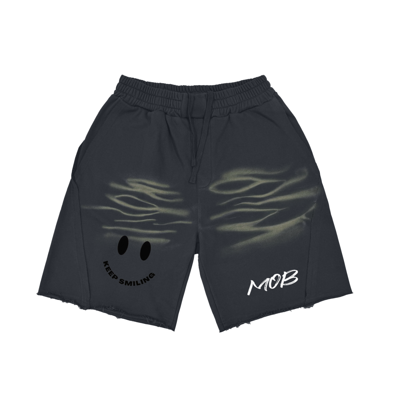 Vintage Washed Tiger Stripes Short Pants